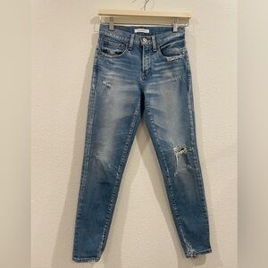 Moussy Distressed Straight Leg Jeans Size 24